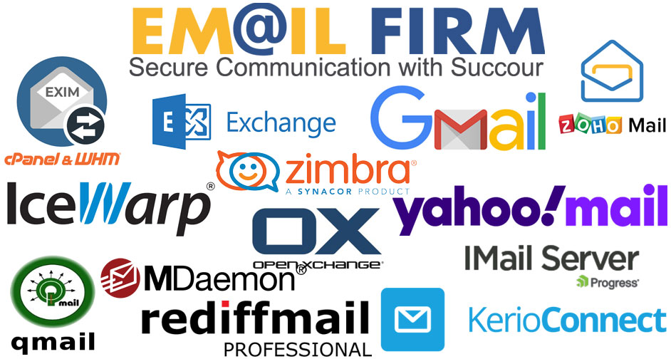Microsoft Exchange, Microsoft 365 Email, Google Workspace Email, Yahoo SMB Email, Open-Xchange Email, Zoho EMail, Rediff Pro Email, Kerio Connect Email, MDaemon Email, Progress IMail Email, IceWarp Email, Exim Cpanel Email, Qmail Plesk Email, Zimbra Email are some of the Top Business Email Service Providers in India
